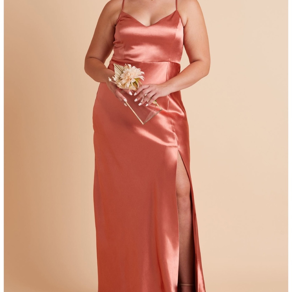 Elegant Satin Slip Dress with Slit